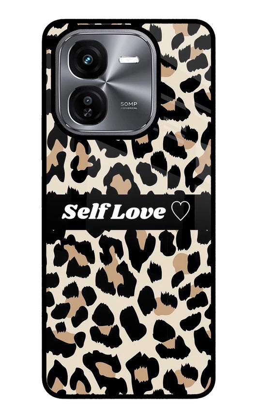 Leopard Print Self Love iQOO Z9X Glass Case