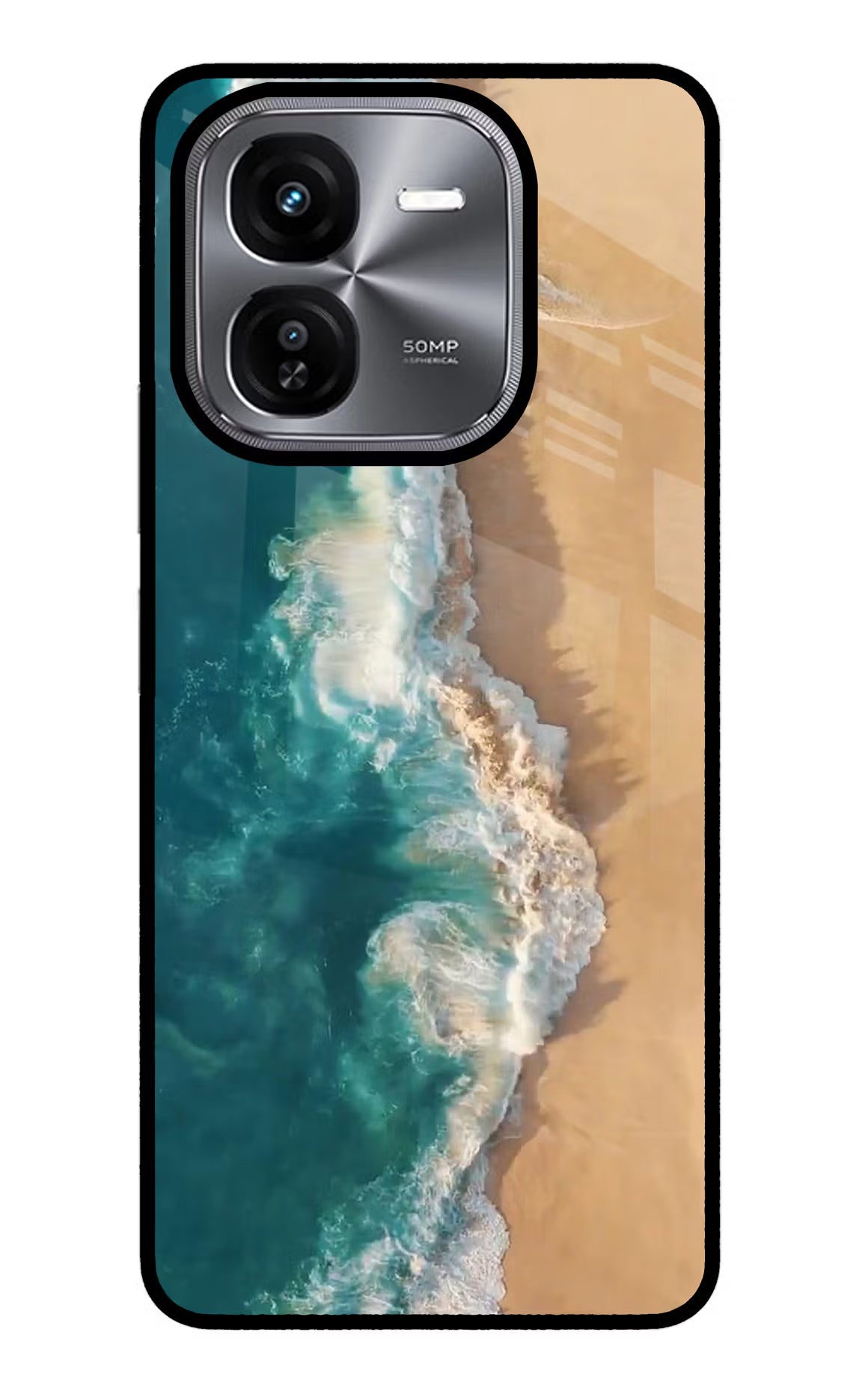 Ocean Beach iQOO Z9X Glass Case