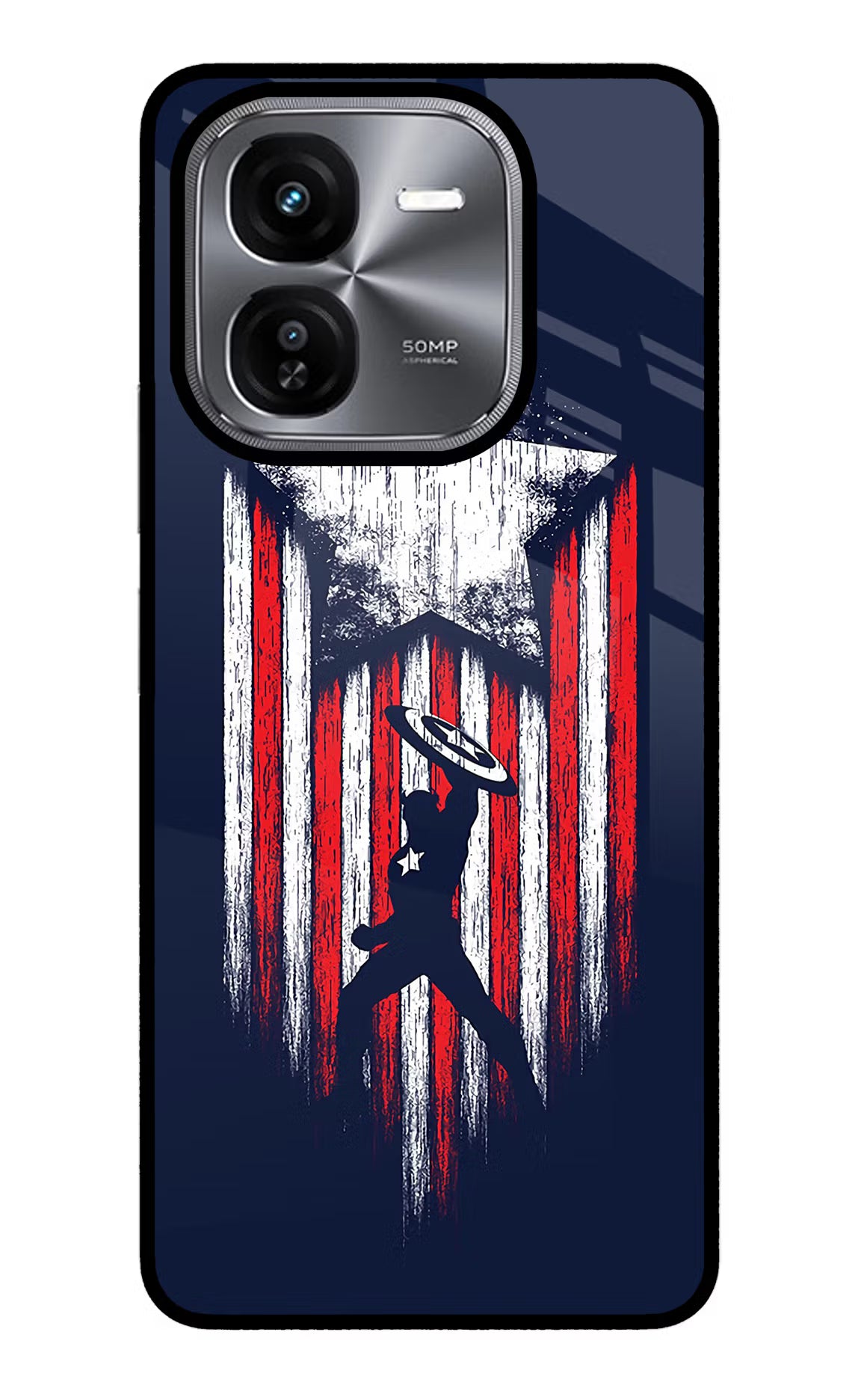 Captain America Marvel Art iQOO Z9X Glass Case