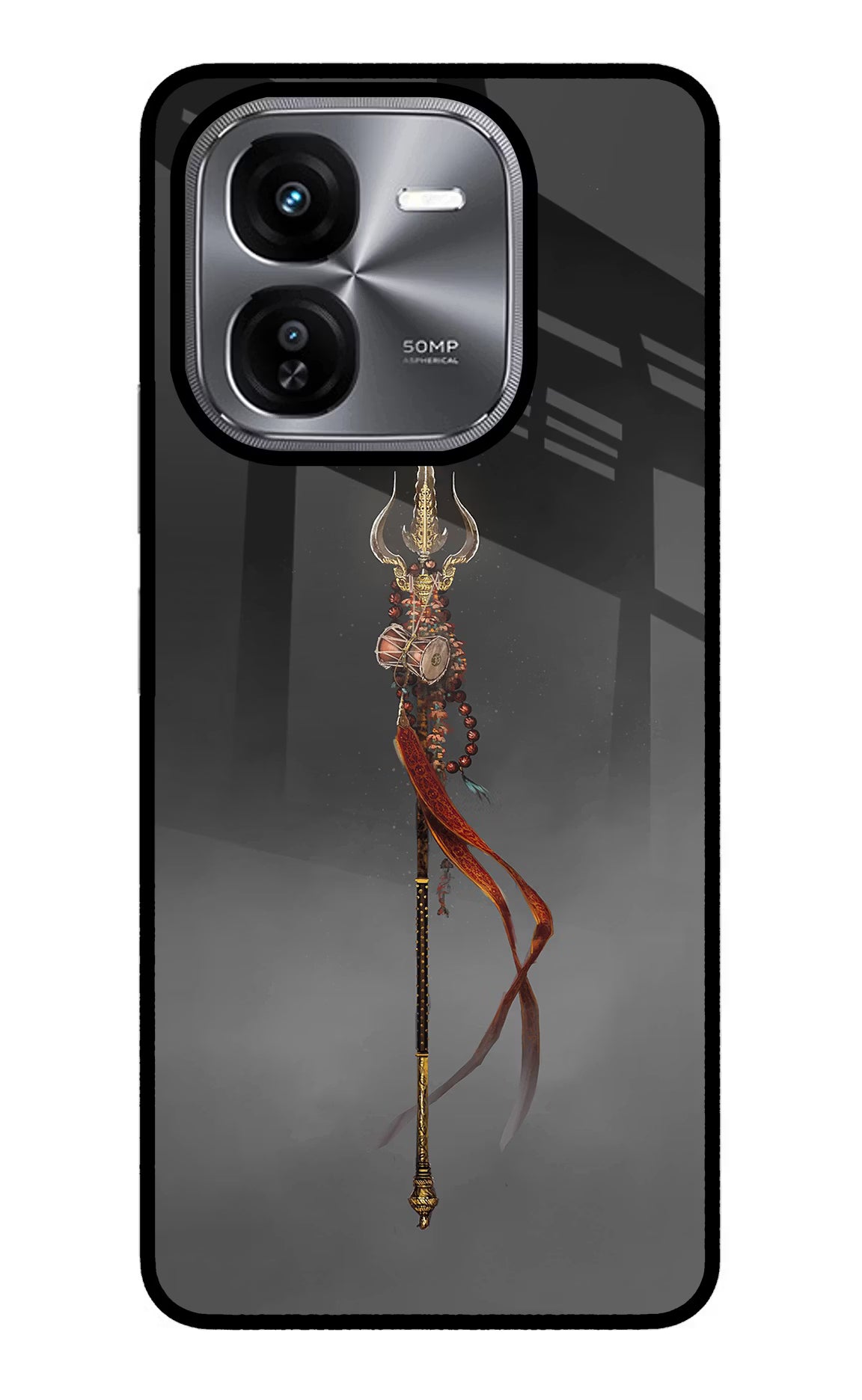 Shiv Trishul iQOO Z9X Glass Case Back Cover by Casekaro