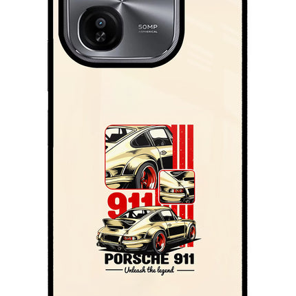 Classic Porsche 911 iQOO Z9X Glass Case Back Cover by Casekaro