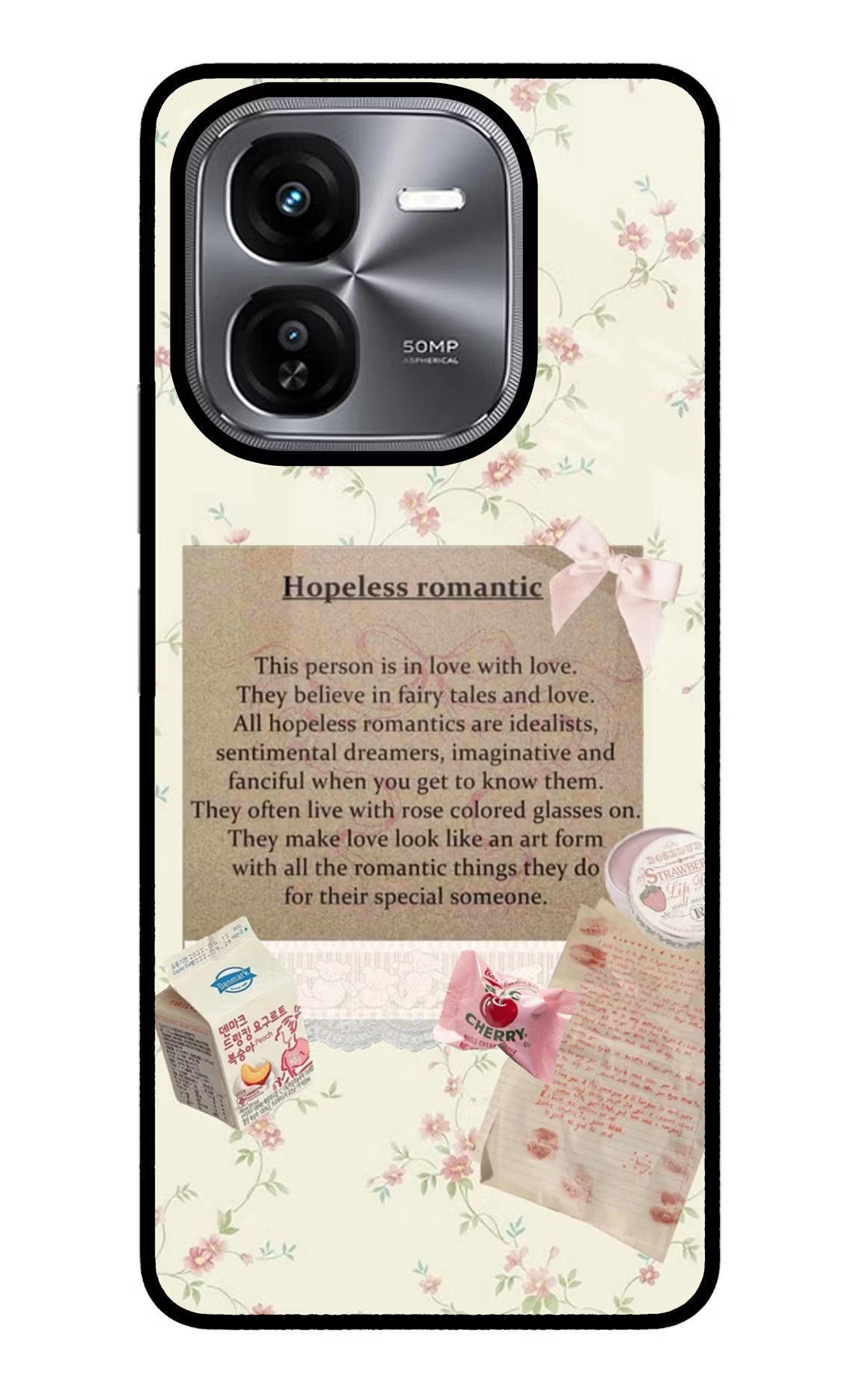 Hopeless Romantic iQOO Z9X Glass Case Back Cover by Casekaro