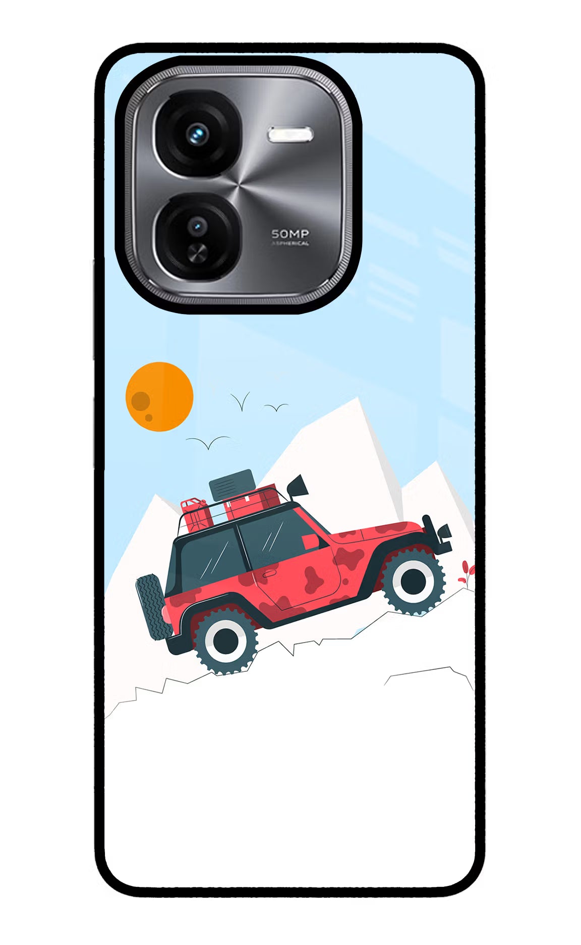 Mountain Trail Beast iQOO Z9X Glass Case Back Cover by Casekaro