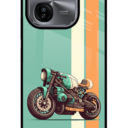 Striped Moto Drift iQOO Z9X Glass Case