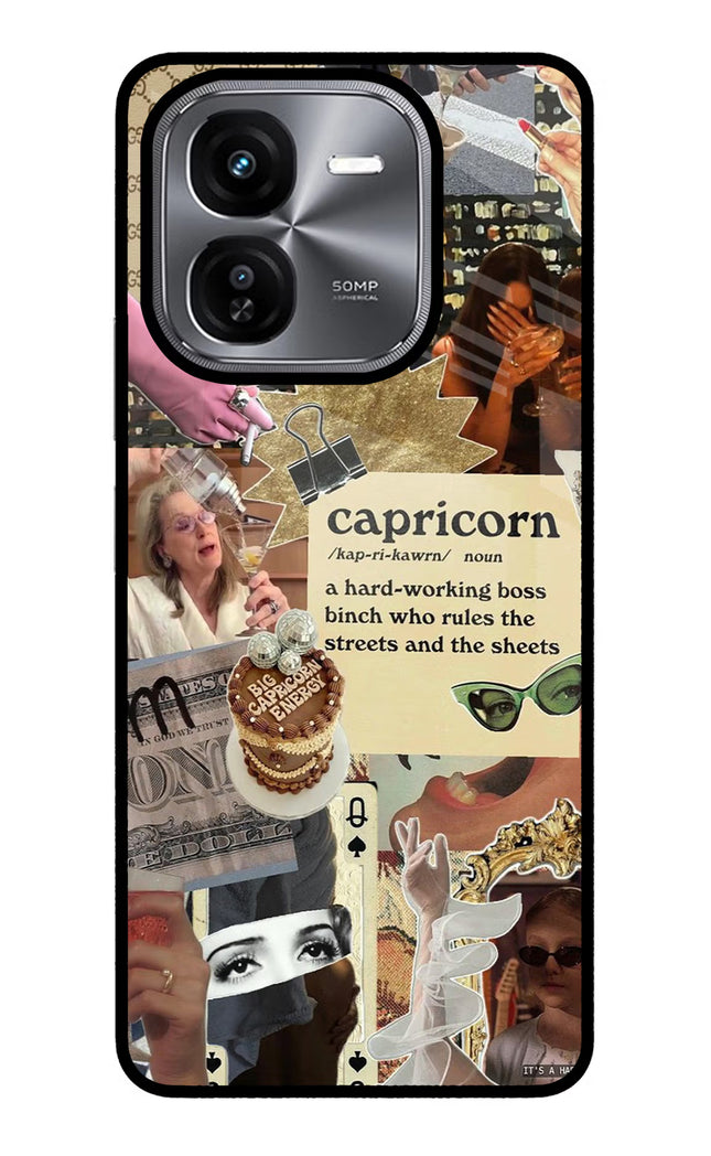 Capricorn Zodiac iQOO Z9X Glass Case