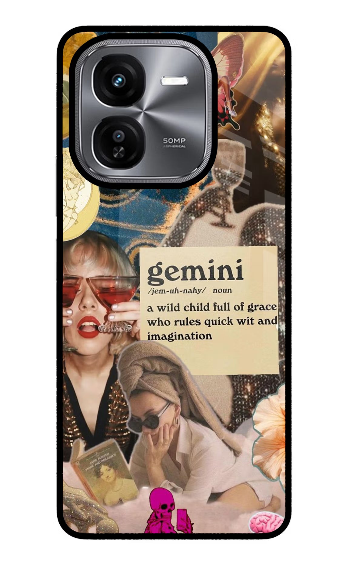 Gemini Zodiac iQOO Z9X Glass Case