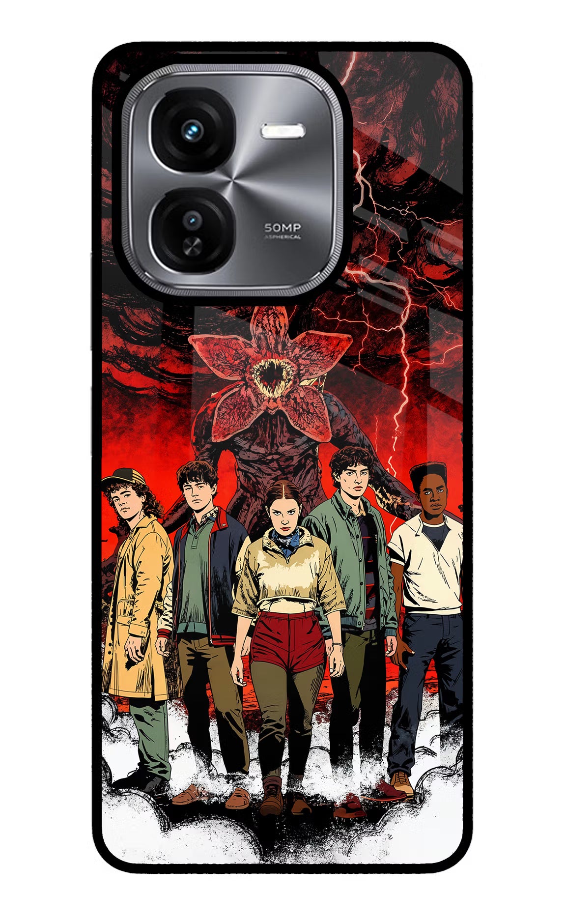Ordinary Things Characters iQOO Z9X Glass Case Back Cover by Casekaro
