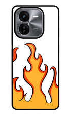 Fired Up – White iQOO Z9X Glass Case