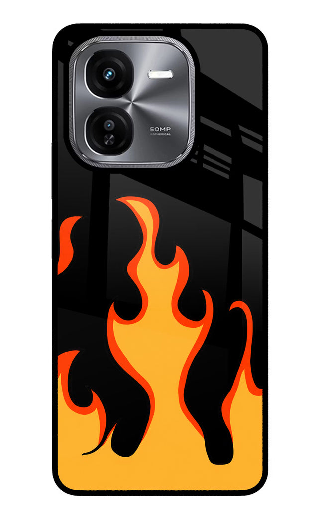Fired Up – Black iQOO Z9X Glass Case
