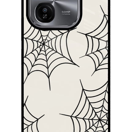 Spider Web iQOO Z9X Glass Case