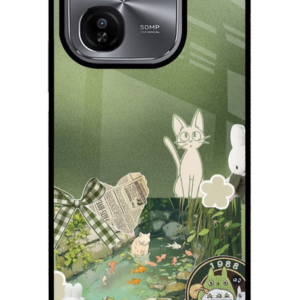 Aesthetic anime iQOO Z9X Glass Case