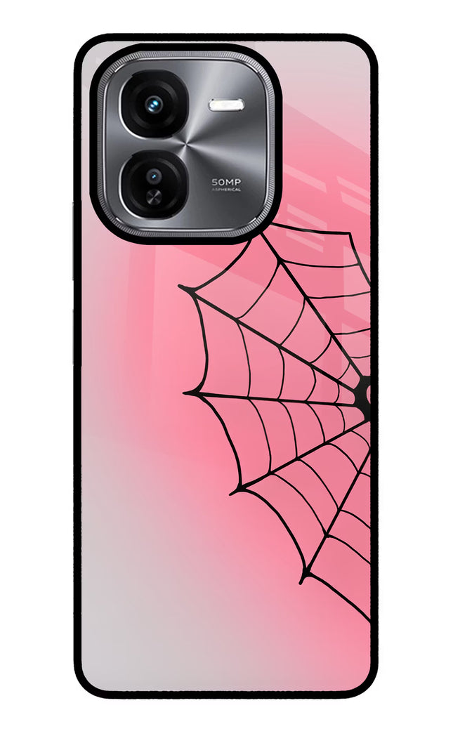 Pink Web iQOO Z9X Glass Case