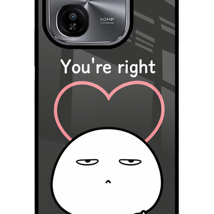 You're Right iQOO Z9X Glass Case