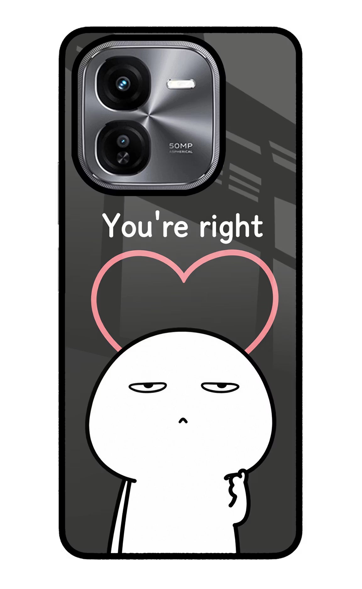 You're Right iQOO Z9X Glass Case
