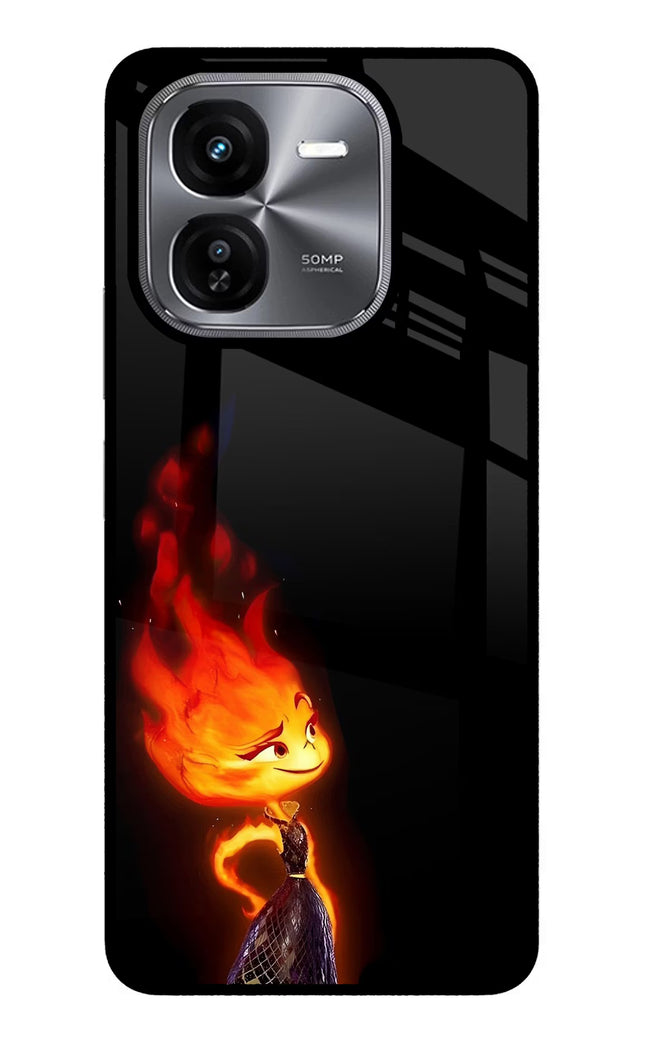 Ember Flame iQOO Z9X Glass Case