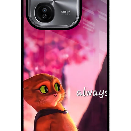 Always Cat iQOO Z9X Glass Case