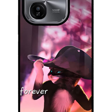 Forever Cat iQOO Z9X Glass Case