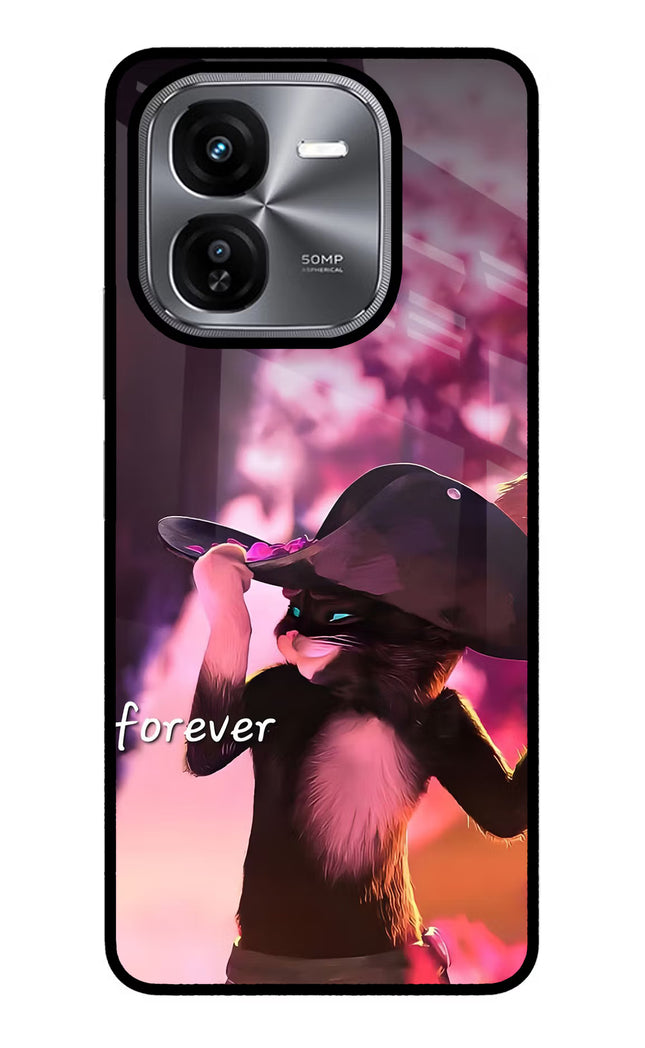 Forever Cat iQOO Z9X Glass Case