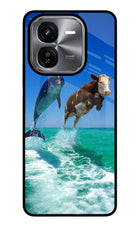 Dolphin vs Cow iQOO Z9X Glass Case