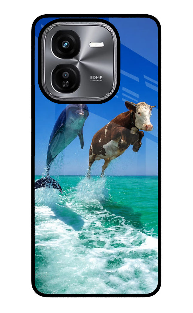 Dolphin vs Cow iQOO Z9X Glass Case