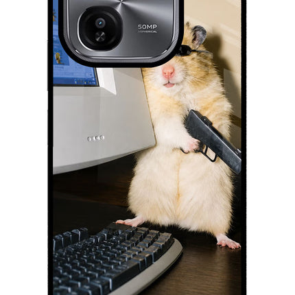 Hacker Hamster iQOO Z9X Glass Case