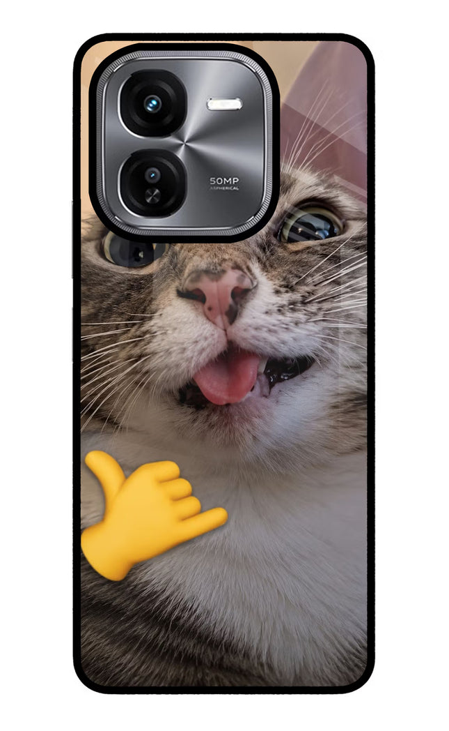 Silly Cat Call iQOO Z9X Glass Case