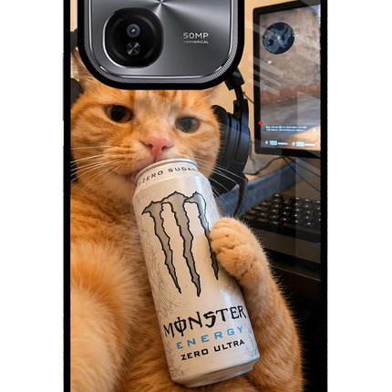 Gamer Cat Energy iQOO Z9X Glass Case