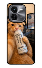 Gamer Cat Energy iQOO Z9X Glass Case