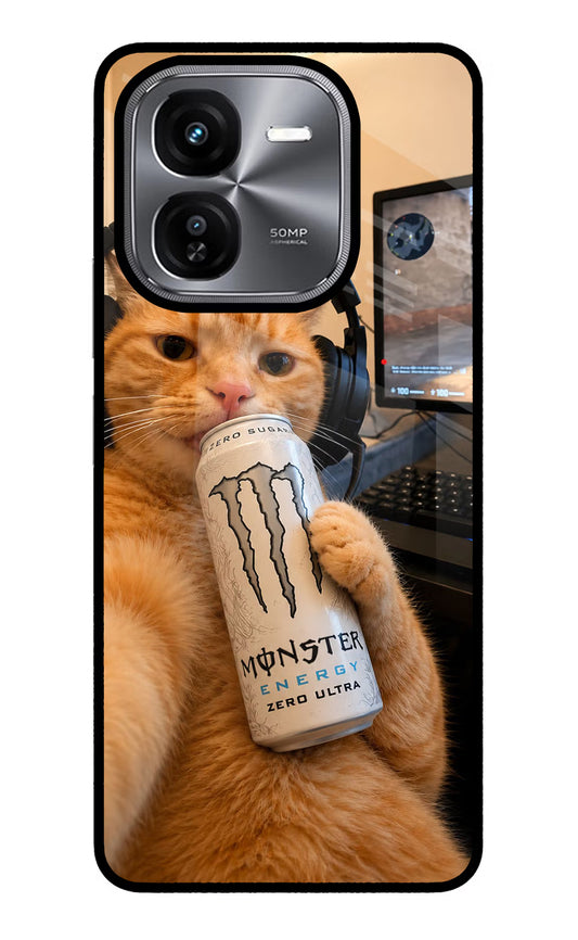 Gamer Cat Energy iQOO Z9X Glass Case