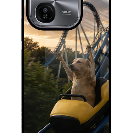 Rollercoaster Dog iQOO Z9X Glass Case