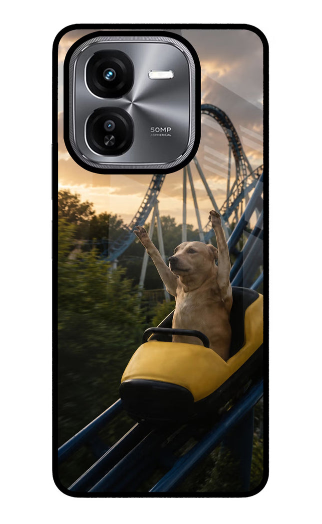 Rollercoaster Dog iQOO Z9X Glass Case