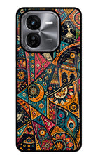 Folk Print iQOO Z9X Glass Case
