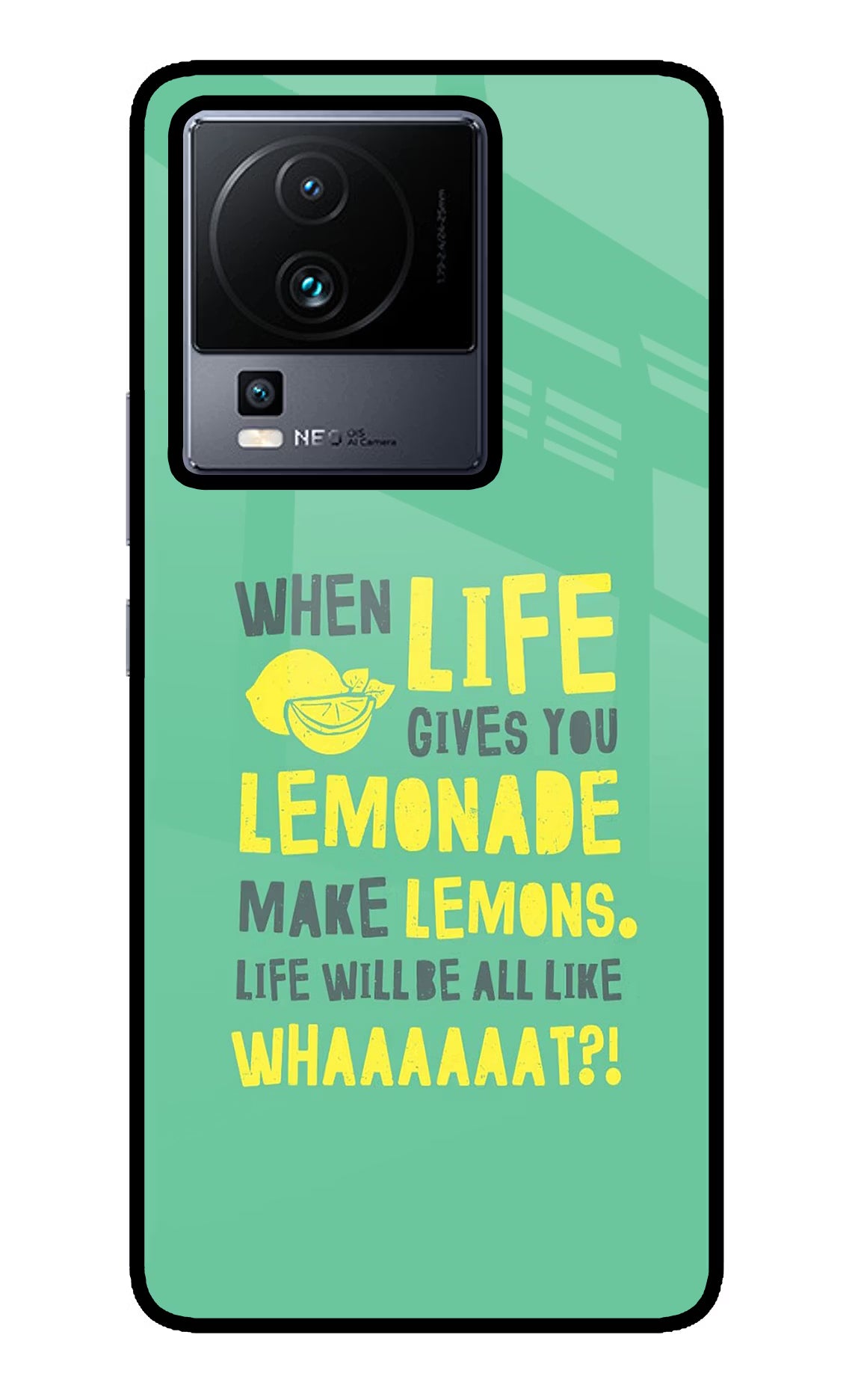 Quote iQOO Neo 7 Glass Case Back Cover by Casekaro
