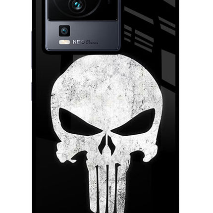 Punisher Skull iQOO Neo 7 Glass Case Back Cover by Casekaro