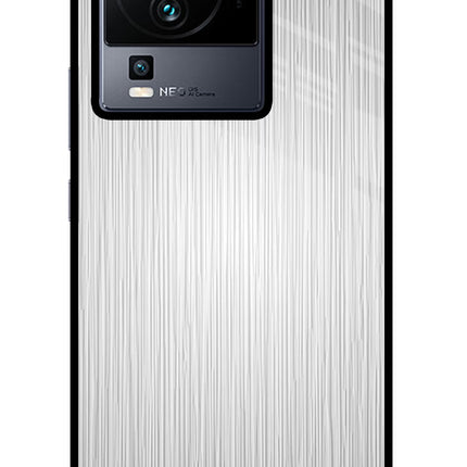 Wooden Grey Texture iQOO Neo 7 Glass Case Back Cover by Casekaro