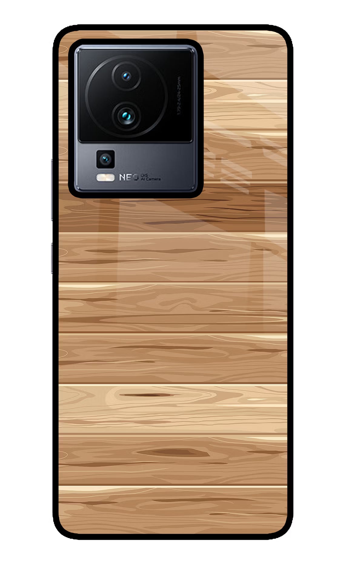 Wooden Vector iQOO Neo 7 Glass Case