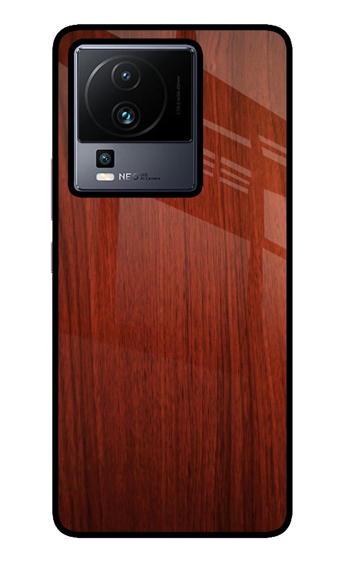 Wooden Plain Pattern iQOO Neo 7 Glass Case