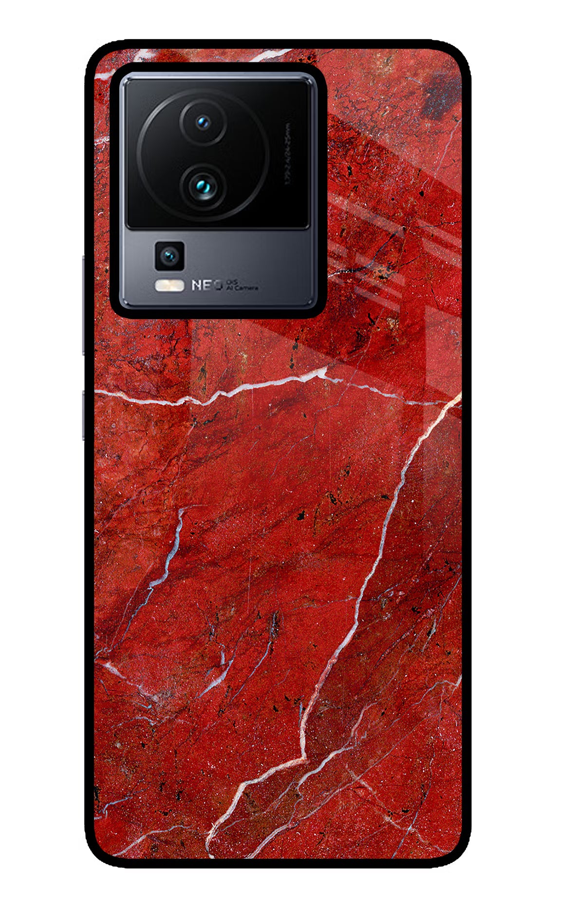 Red Marble Design iQOO Neo 7 Glass Case
