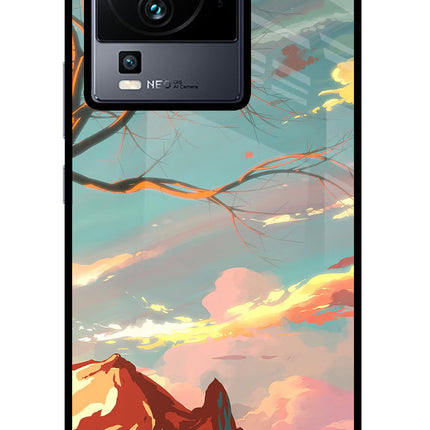 Scenery iQOO Neo 7 Glass Case Back Cover by Casekaro