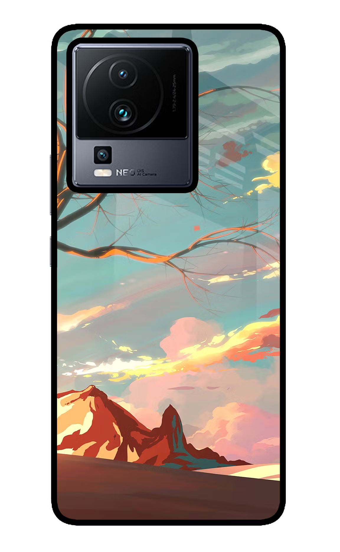 Scenery iQOO Neo 7 Glass Case Back Cover by Casekaro