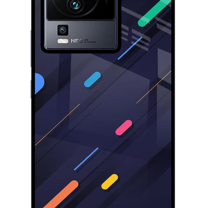 Abstract Design iQOO Neo 7 Glass Case Back Cover by Casekaro