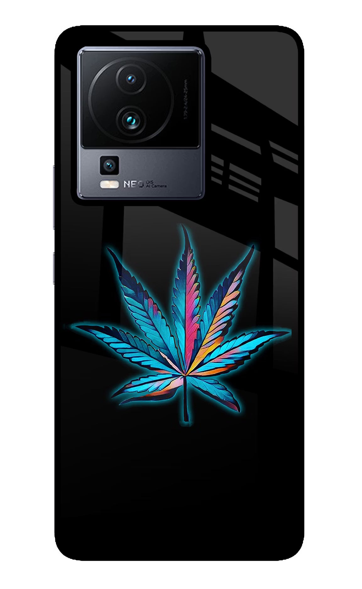 Weed iQOO Neo 7 Glass Case Back Cover by Casekaro