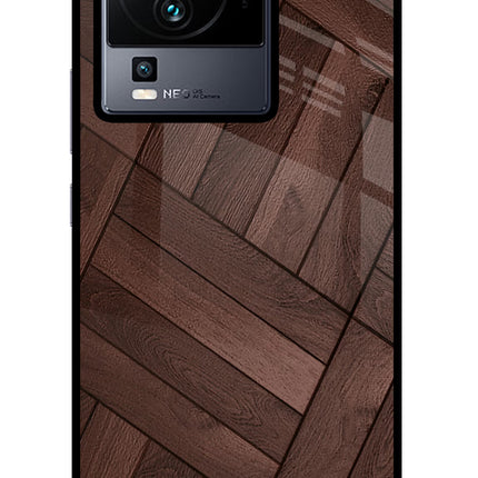 Wooden Texture Design iQOO Neo 7 Glass Case