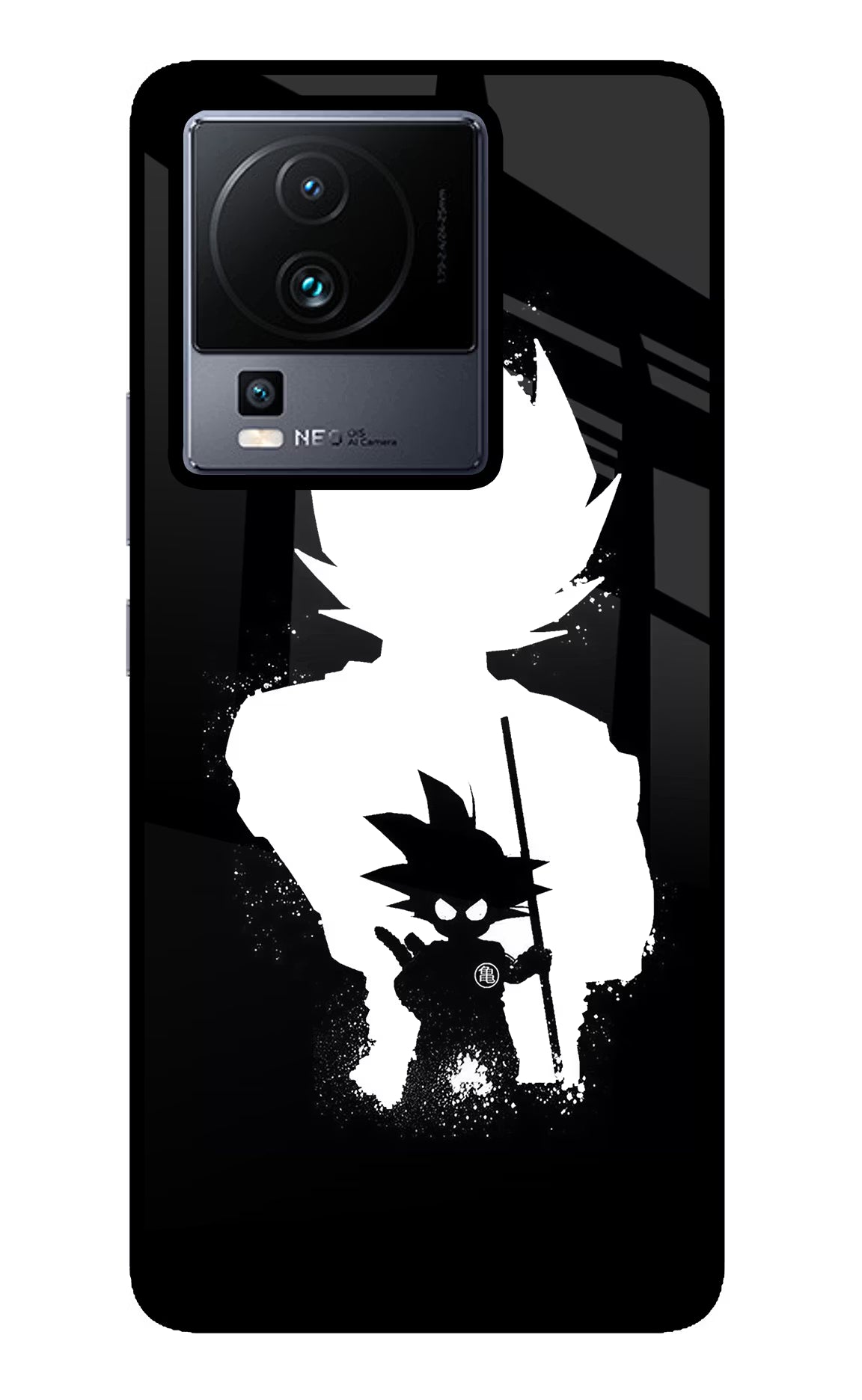 Goku Shadow iQOO Neo 7 Glass Case Back Cover by Casekaro