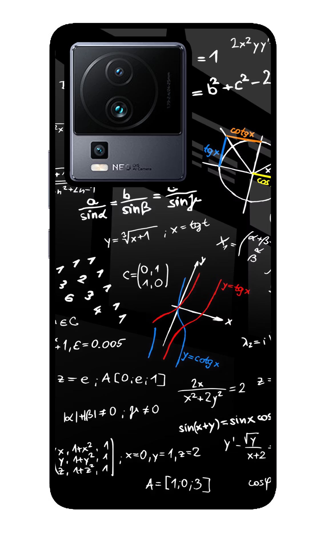 Mathematics Formula iQOO Neo 7 Glass Case Back Cover by Casekaro