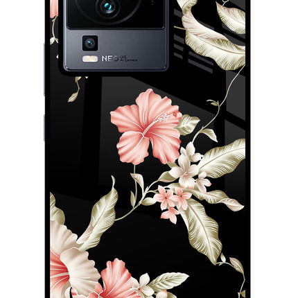Flowers iQOO Neo 7 Glass Case Back Cover by Casekaro