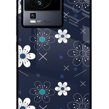 Flowers iQOO Neo 7 Glass Case Back Cover by Casekaro