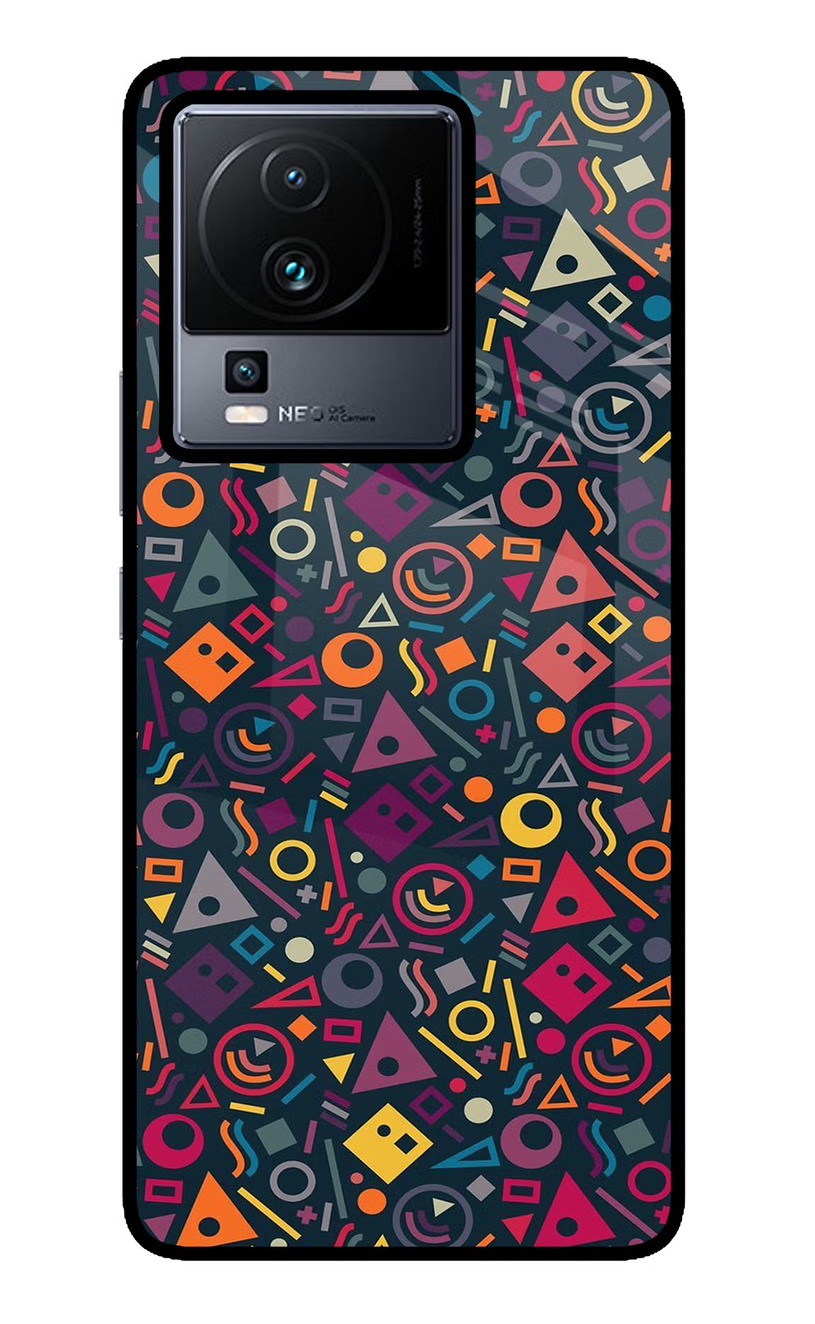 Geometric Abstract iQOO Neo 7 Glass Case