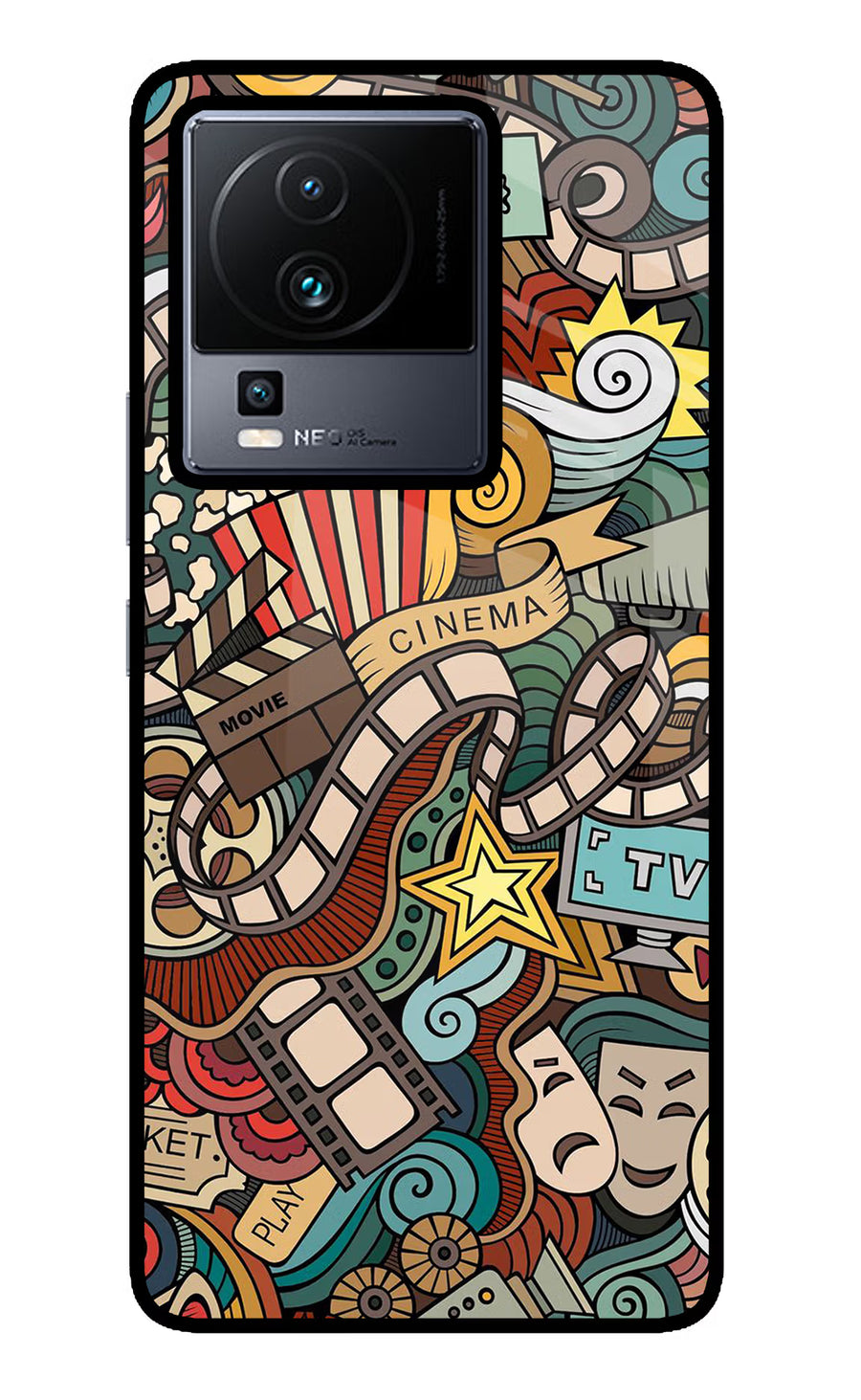 Cinema Abstract iQOO Neo 7 Back Cover, Glass case