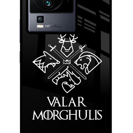 Valar Morghulis | Game Of Thrones iQOO Neo 7 Glass Case Back Cover by Casekaro